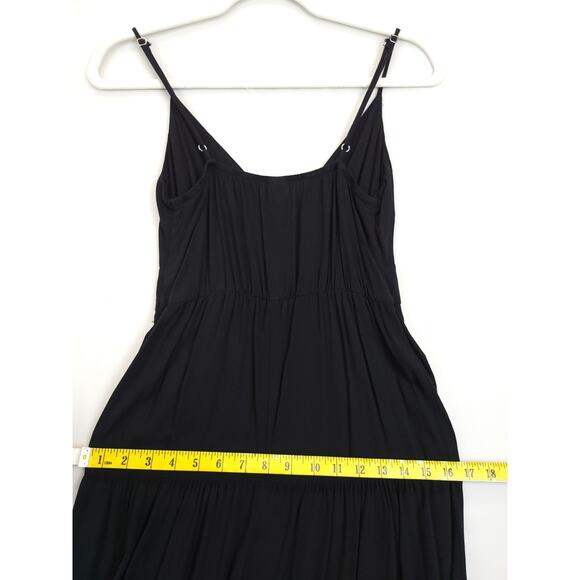 Wild Fable Tiered Short SunDress Adjustable Strap Women XS Flowey Black Causal - Picture 5 of 11